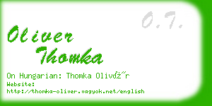 oliver thomka business card